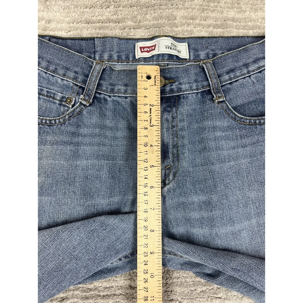 Levi's Jeans Boys 28x27 Blue 514 Straight Medium‎ Wash Denim Classic Fit